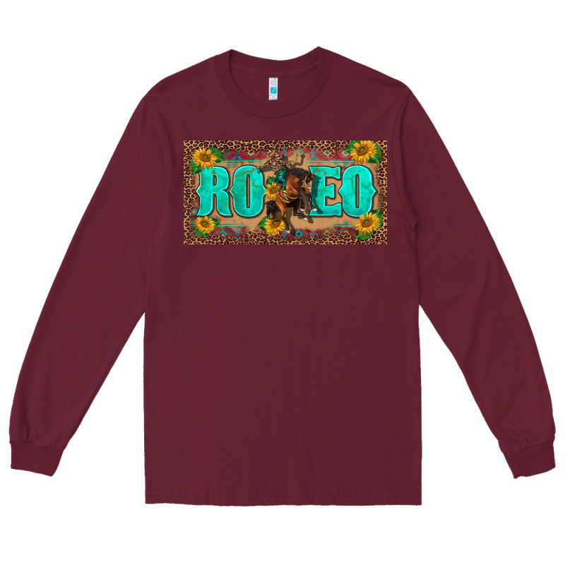 Western Rodeo Horse Leopard Aztek Sunflower License Plate Template Long Sleeve Tee by BarkalooDesign | Teevron