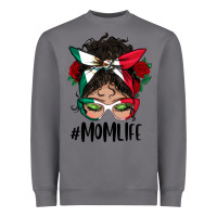 Storm mexican mom life messy bun mama Heavyweight Sweatshirt - BundleAndBundleShop