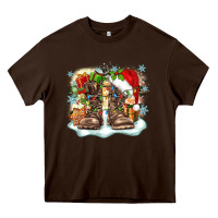 Chocolate Brown army christmas Heavy Core Tee - Zillion Design Studio