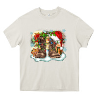 Cream army christmas Heavy Core Tee - Zillion Design Studio