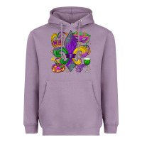 Lavender mardi gras fleur de lis Heavyweight Hoodie - LillyAllenDesigns