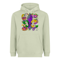 Matcha mardi gras fleur de lis Heavyweight Hoodie - LillyAllenDesigns