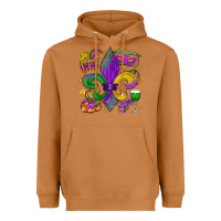 Meerkat mardi gras fleur de lis Heavyweight Hoodie - LillyAllenDesigns