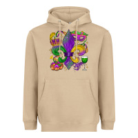 Mardi Gras Fleur De Lis Heavyweight Hoodie | Teevron