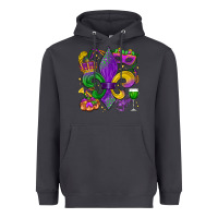 Smoke mardi gras fleur de lis Heavyweight Hoodie - LillyAllenDesigns