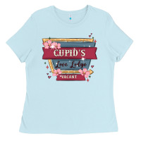 Baby Blue cupid's love lodge Ladies Tee - MaliasSmallBusiness