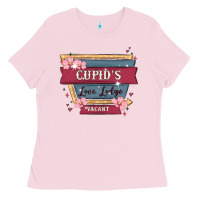 Bubblegum Pink cupid's love lodge Ladies Tee - MaliasSmallBusiness