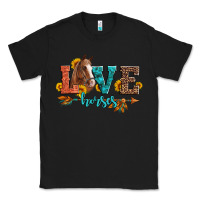 Black love horses  leather turquoise leopard Classic Tee - Artiststas