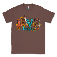 Chestnut love horses  leather turquoise leopard Classic Tee - Artiststas