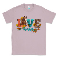 Lilac love horses  leather turquoise leopard Classic Tee - Artiststas