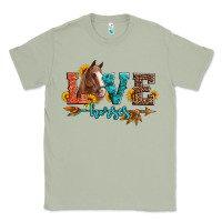 Matcha love horses  leather turquoise leopard Classic Tee - Artiststas