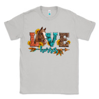 Moon Dust love horses  leather turquoise leopard Classic Tee - Artiststas