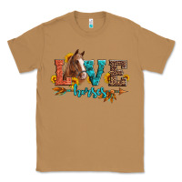 Toasted Coconut love horses  leather turquoise leopard Classic Tee - Artiststas