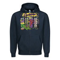 Navy obsessive cup disorder mardi gras Zipper Hoodie - MaliasSmallBusiness