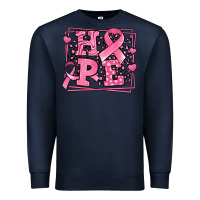 Navy Western Hope Breast Cancer Awareness Ribbon Premium Sweatshirt - LillyAllenDesigns