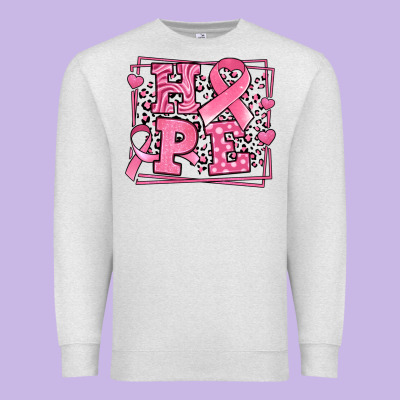 Western Hope Breast Cancer Awareness Ribbon Premium Sweatshirt Designed By Lillyallendesigns