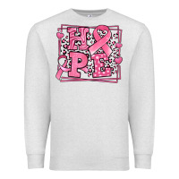 Oatmeal Heather Western Hope Breast Cancer Awareness Ribbon Premium Sweatshirt - LillyAllenDesigns