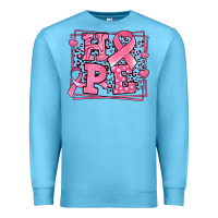 Ocean Blue Western Hope Breast Cancer Awareness Ribbon Premium Sweatshirt - LillyAllenDesigns