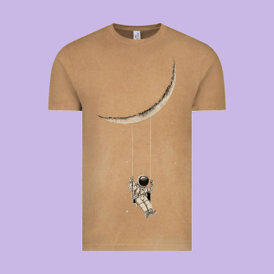 Astronaut Moon Swing Vintage Tee Designed By Bettercallsaul
