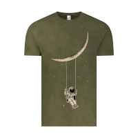 Vintage Olive Astronaut Moon Swing Vintage Tee - Bettercallsaul