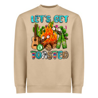 Mushroom let's get toasted with camp fire Heavyweight Sweatshirt - AdoDesignShop