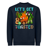 Navy let's get toasted with camp fire Heavyweight Sweatshirt - AdoDesignShop