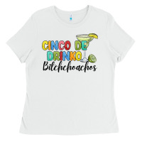 White cinco de drinko bitchchoahos Ladies Tee - JahusDesignShop