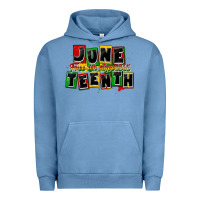 Pigment Pebble Blue juneteenth freeish since 1865 Urban Hoodie - CowGirlArtShop