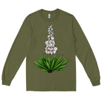 Army Green Yucca Flower IIIustrations Long Sleeve Tee - LillyAllenDesigns