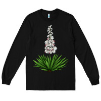 Black Yucca Flower IIIustrations Long Sleeve Tee - LillyAllenDesigns