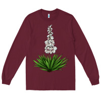 Burgundy Yucca Flower IIIustrations Long Sleeve Tee - LillyAllenDesigns