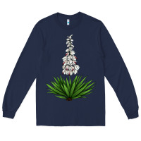 Navy Yucca Flower IIIustrations Long Sleeve Tee - LillyAllenDesigns