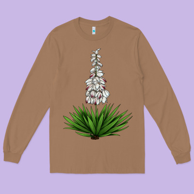 Yucca Flower Iiiustrations Long Sleeve Tee Designed By Lillyallendesigns
