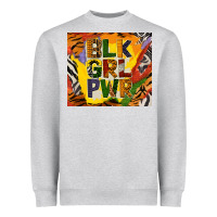 Heather Grey black girl power tumbler Heavyweight Sweatshirt - BundleAndBundleShop