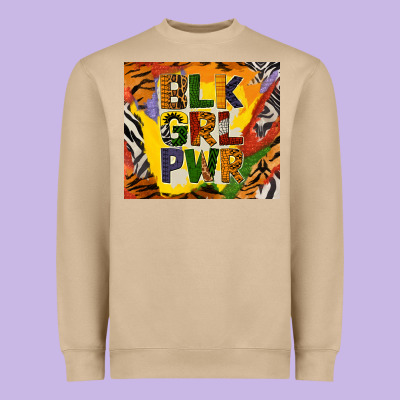 Black Girl Power Tumbler Heavyweight Sweatshirt Designed By Bundleandbundleshop