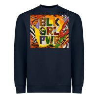 Navy black girl power tumbler Heavyweight Sweatshirt - BundleAndBundleShop