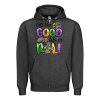 Charcoal Heather let the good times roll Zipper Hoodie - MaliasSmallBusiness