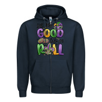 Navy let the good times roll Zipper Hoodie - MaliasSmallBusiness