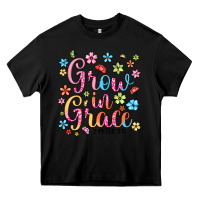 Black grow in grace Heavy Core Tee - texasbilliewilder
