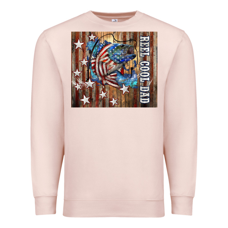 Western Reel Cool Dad American Flag Bass Premium Sweatshirt by LillyAllenDesigns | Teevron