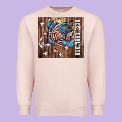 Western Reel Cool Dad American Flag Bass Premium Sweatshirt Designed By Lillyallendesigns