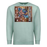 Seafoam Western Reel Cool Dad American Flag Bass Premium Sweatshirt - LillyAllenDesigns