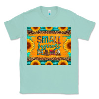 Seafoam small business mama leopard turquoise aztec serape cowhide sunflowers Classic Tee - Artiststas