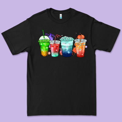 Tea Junkie Coffee Cups Premium Tee Designed By Zillion Design Studio
