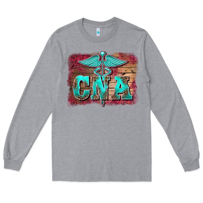 Western Nurse Certified Nurse  Assistant Medilcal Symbol  Background Long Sleeve Tee by BarkalooDesign | Teevron