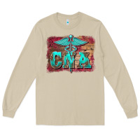 Mushroom western nurse certified nurse  assistant medilcal symbol  background Long Sleeve Tee - BarkalooDesign