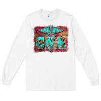 White western nurse certified nurse  assistant medilcal symbol  background Long Sleeve Tee - BarkalooDesign