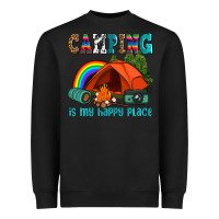 Black camping is my happy  place Heavyweight Sweatshirt - AdoDesignShop