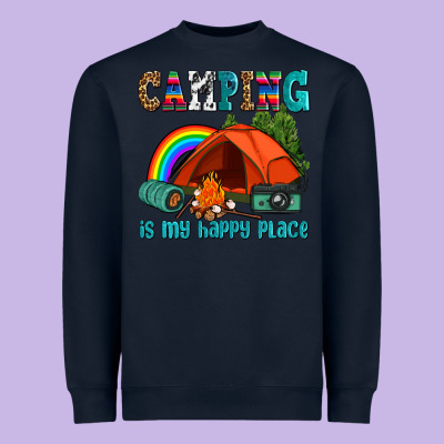 Camping Is My Happy  Place Heavyweight Sweatshirt Designed By Adodesignshop