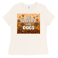 Bone life is better with dogs Ladies Tee - MaliasSmallBusiness